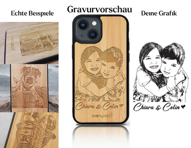 INDIVIDUELL iPhone 14 Bambus-Kunststoff
